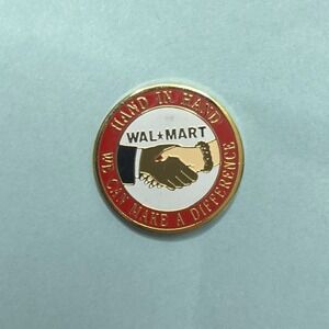 Walmart Employee Pin Handshake Teamwork Recognition Award